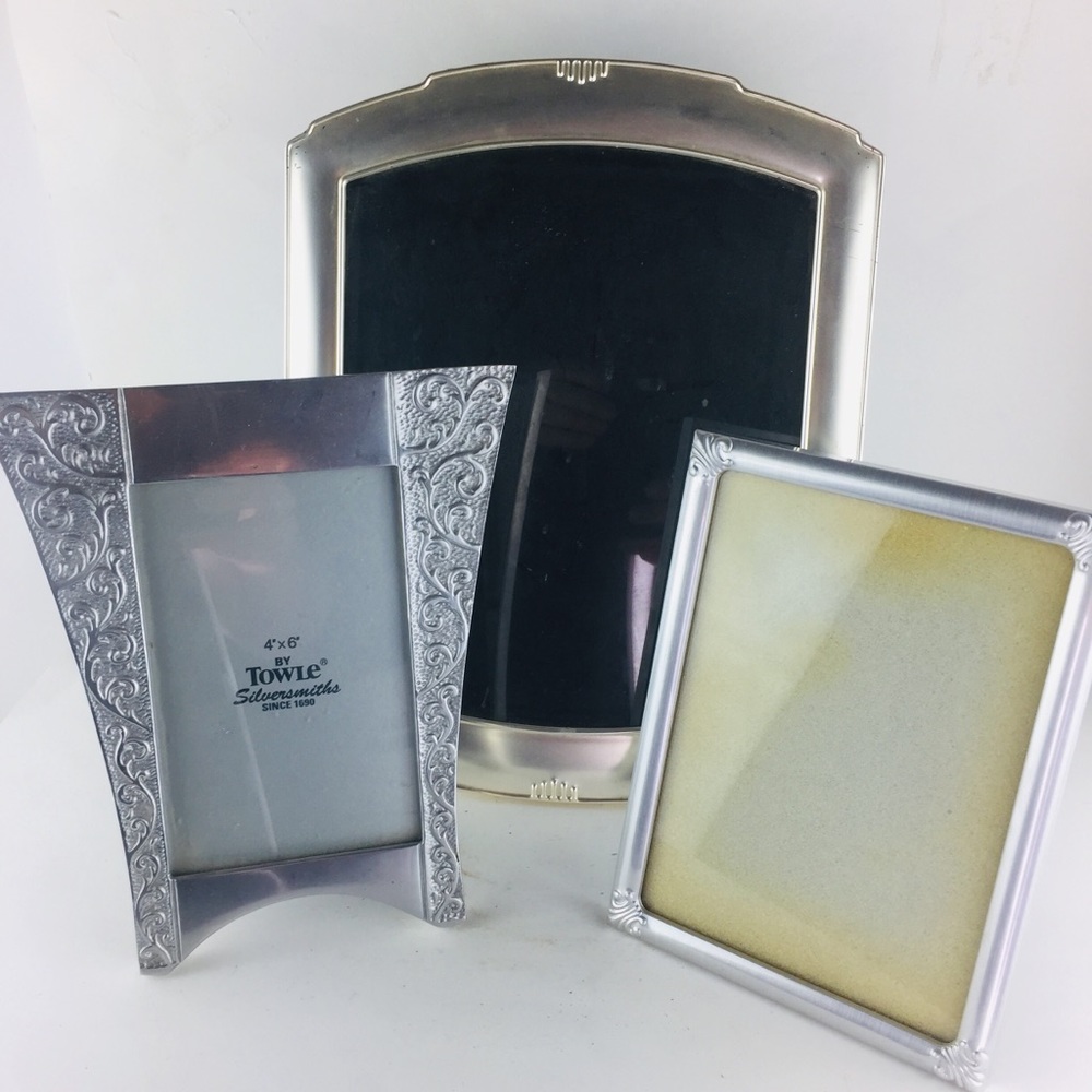 Silver Picture Frames - Set of 3